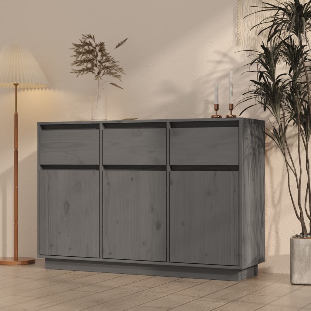 vidaXL Dressoir 110x34x75 cm massief grenenhout - Aashly