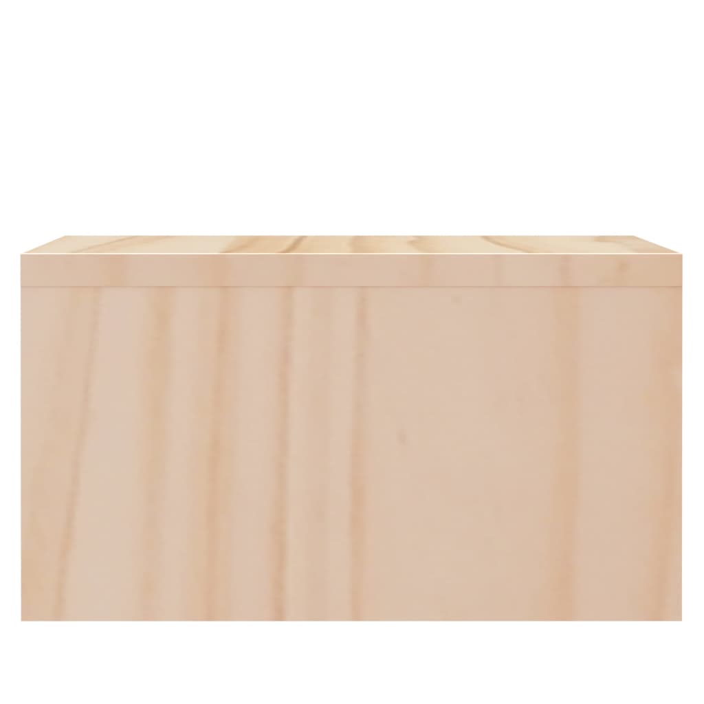 vidaXL Monitorstandaard 50x27x15 cm massief grenenhout wasbruin