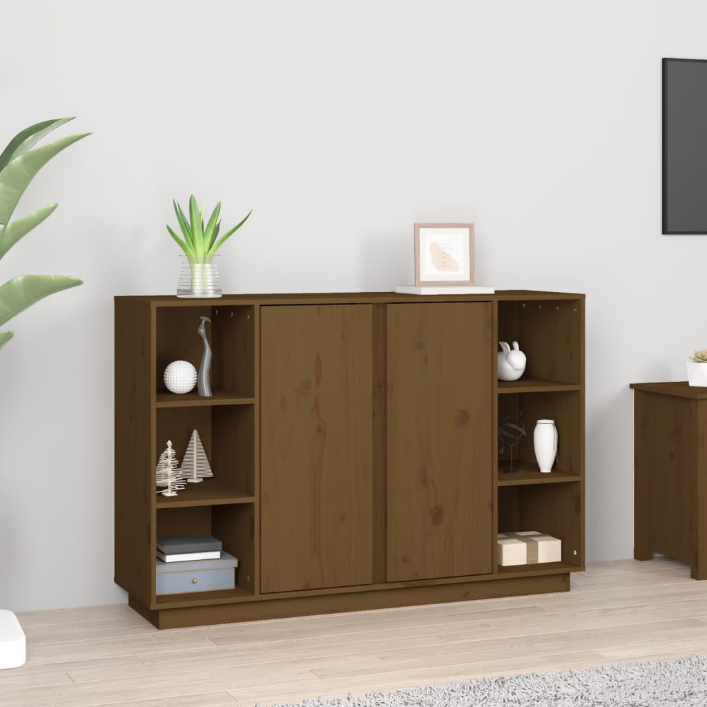 vidaXL Dressoir 120x35x80 cm massief grenenhout - Aashly