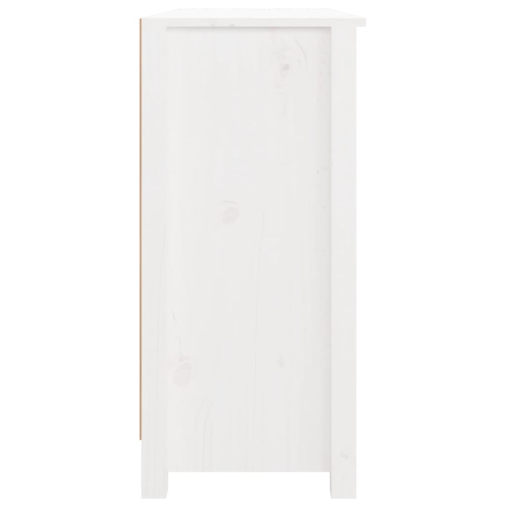 vidaXL Dressoir 100x35x74 cm massief grenenhout wit - Aashly