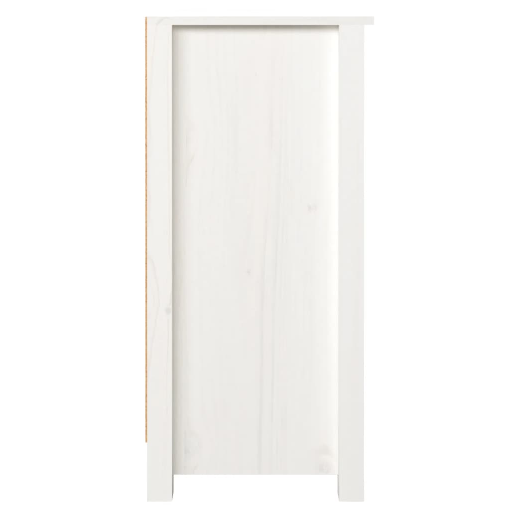 vidaXL Dressoir 100x35x74 cm massief grenenhout wit - Aashly