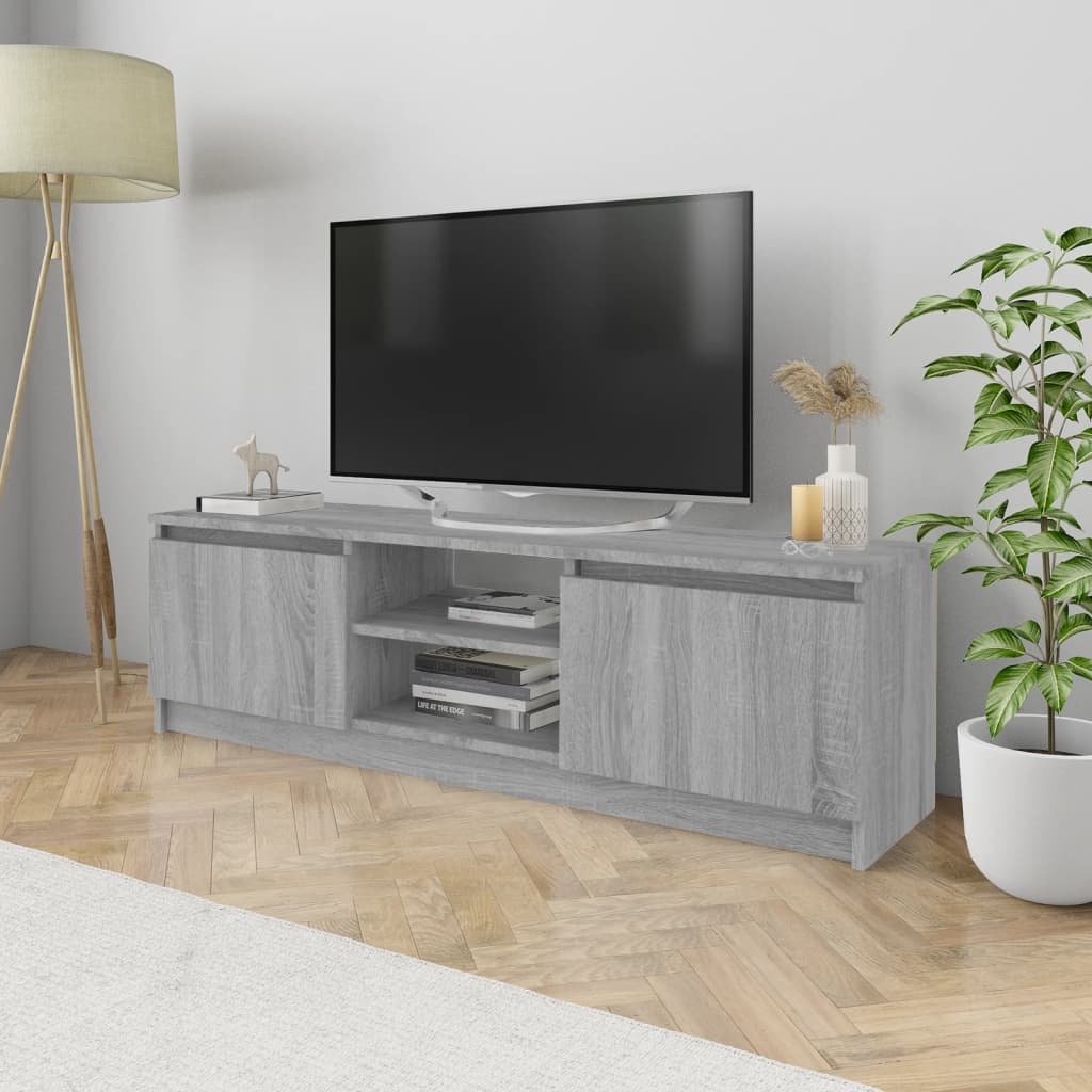 vidaXL Tv-meubel 120x30x35,5 cm bewerkt hout gerookt eikenkleurig