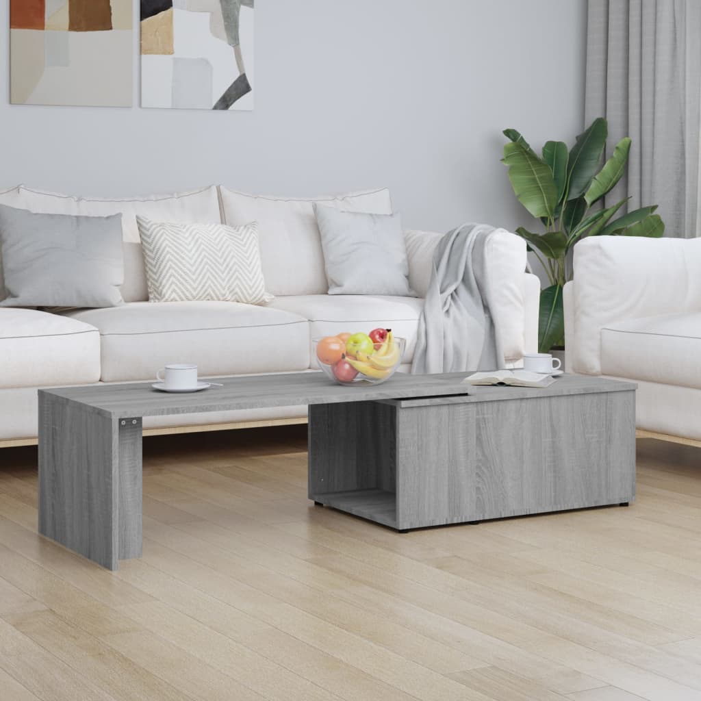 vidaXL Salontafel 150x50x35 cm bewerkt hout artisanaal eikenkleur - Aashly