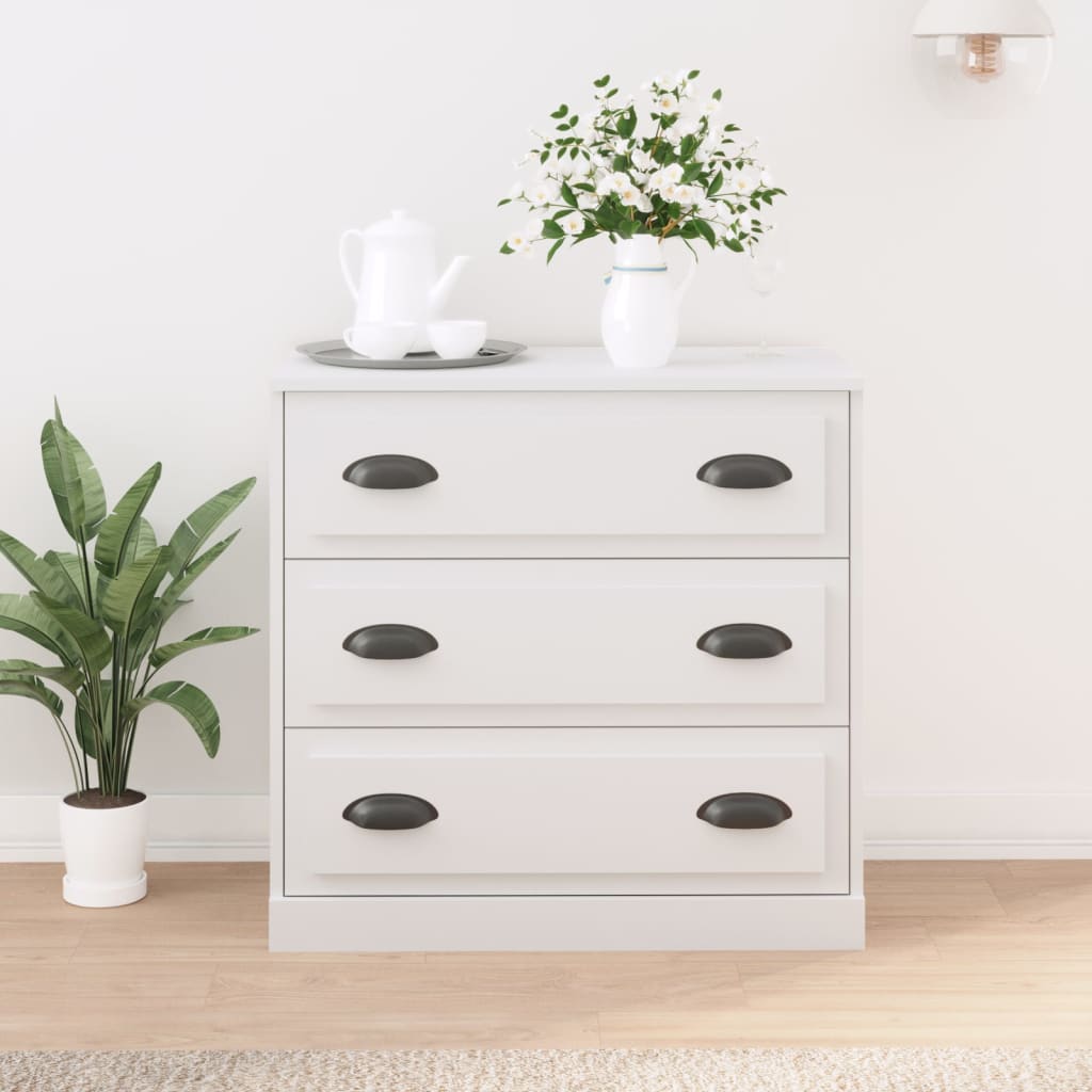 vidaXL Dressoir 70x35,5x67,5 cm bewerkt hout betongrijs - Aashly