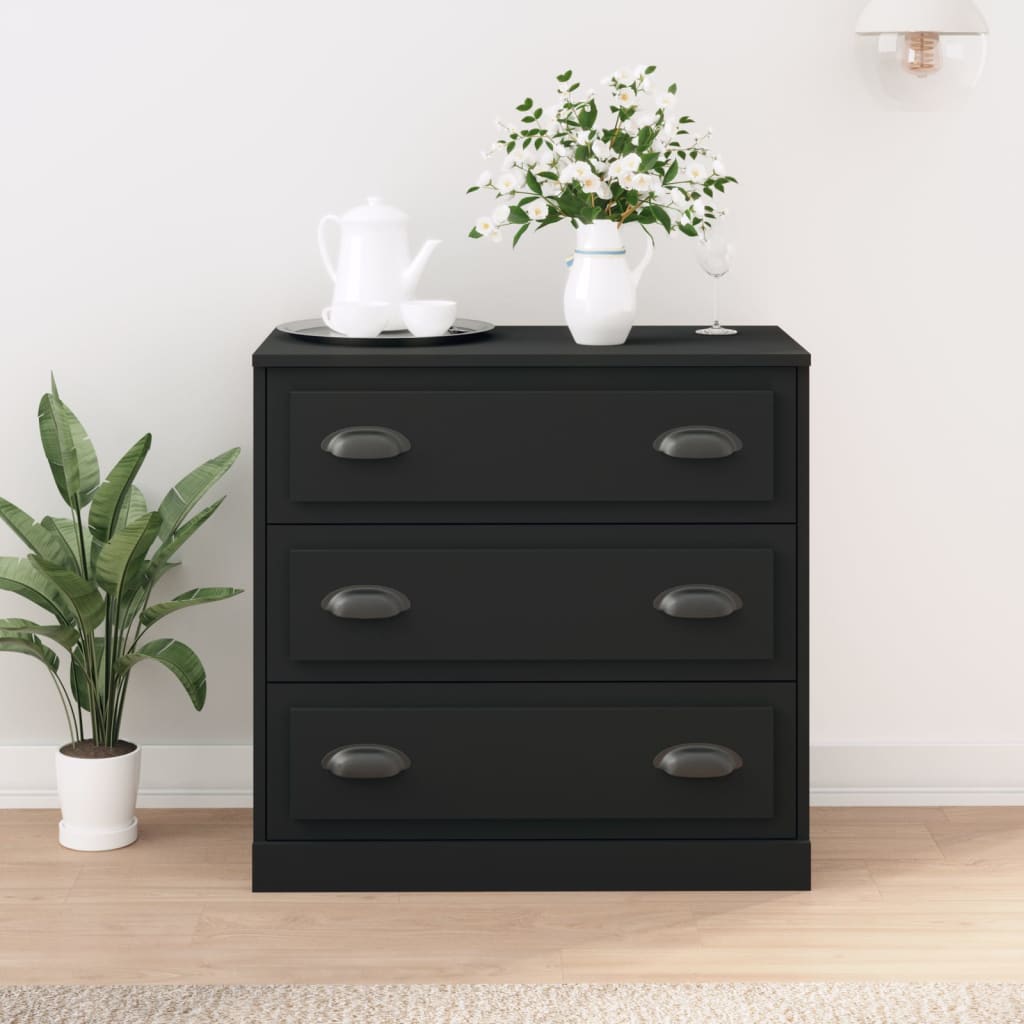 vidaXL Dressoir 70x35,5x67,5 cm bewerkt hout betongrijs - Aashly