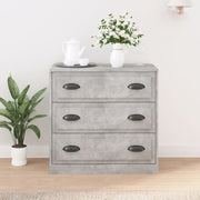 vidaXL Dressoir 70x35,5x67,5 cm bewerkt hout betongrijs - Aashly