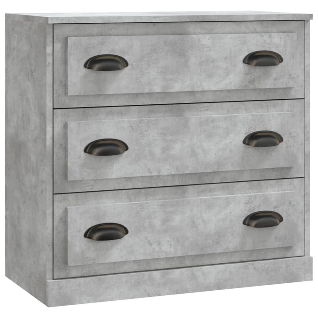vidaXL Dressoir 70x35,5x67,5 cm bewerkt hout betongrijs - Aashly