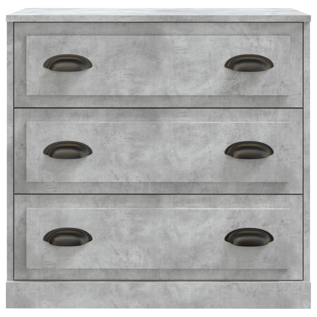 vidaXL Dressoir 70x35,5x67,5 cm bewerkt hout betongrijs - Aashly