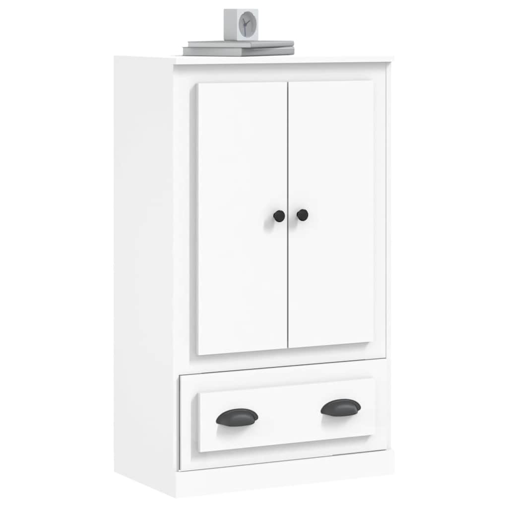 vidaXL Hoge kast 60x35,5x103,5 cm bewerkt hout wit - Aashly