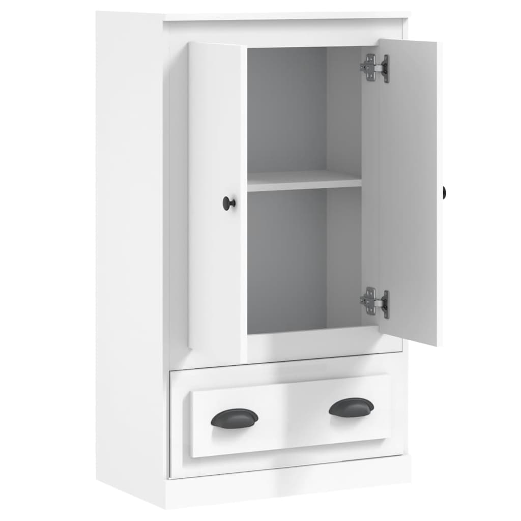 vidaXL Hoge kast 60x35,5x103,5 cm bewerkt hout wit - Aashly
