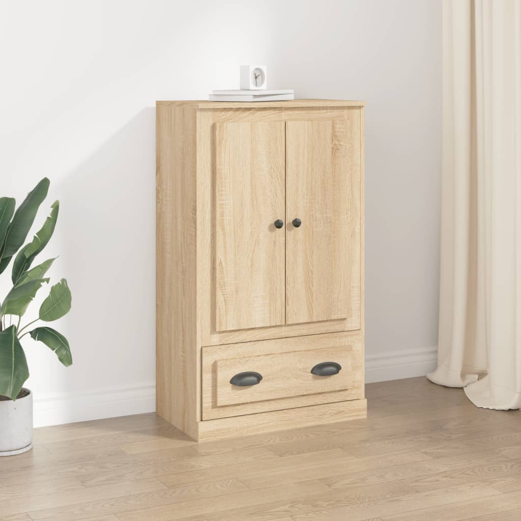 vidaXL Hoge kast 60x35,5x103,5 cm bewerkt hout wit - Aashly