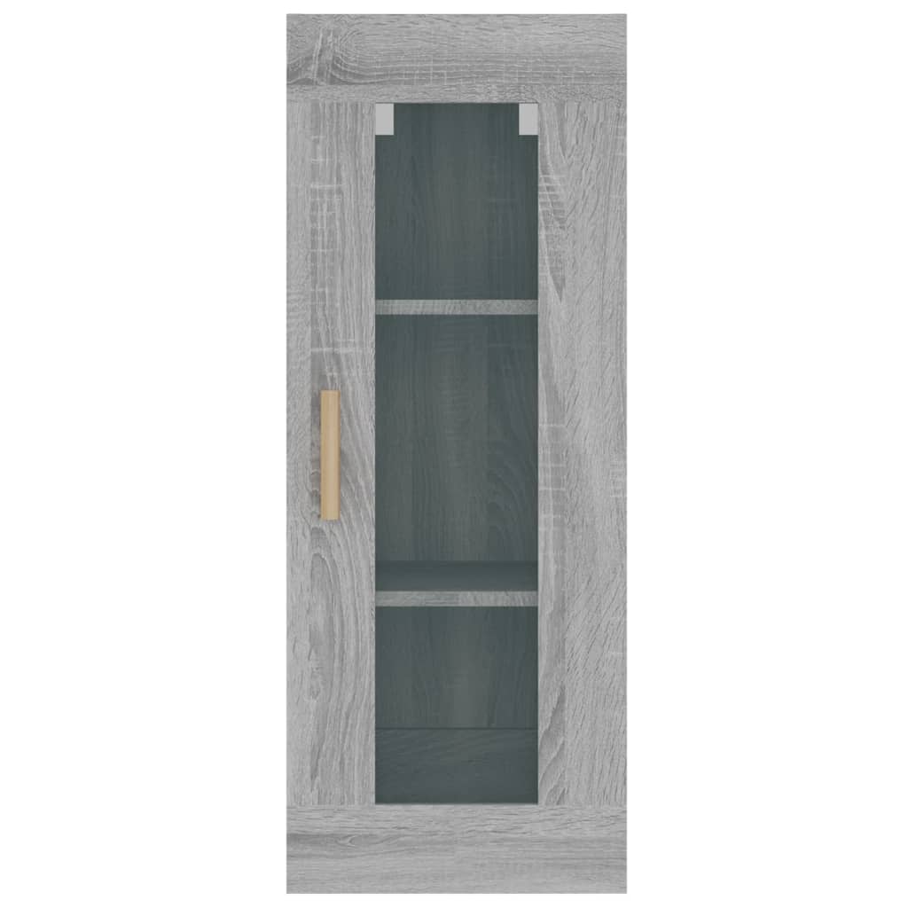 vidaXL Wandkast 34,5x34x90 cm grijs sonoma eikenkleurig - Aashly