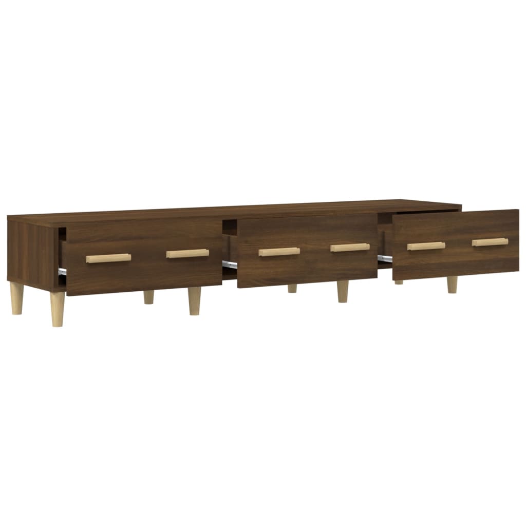 vidaXL Tv-meubel 150x34,5x30 cm bewerkt hout bruin eikenkleur - Aashly