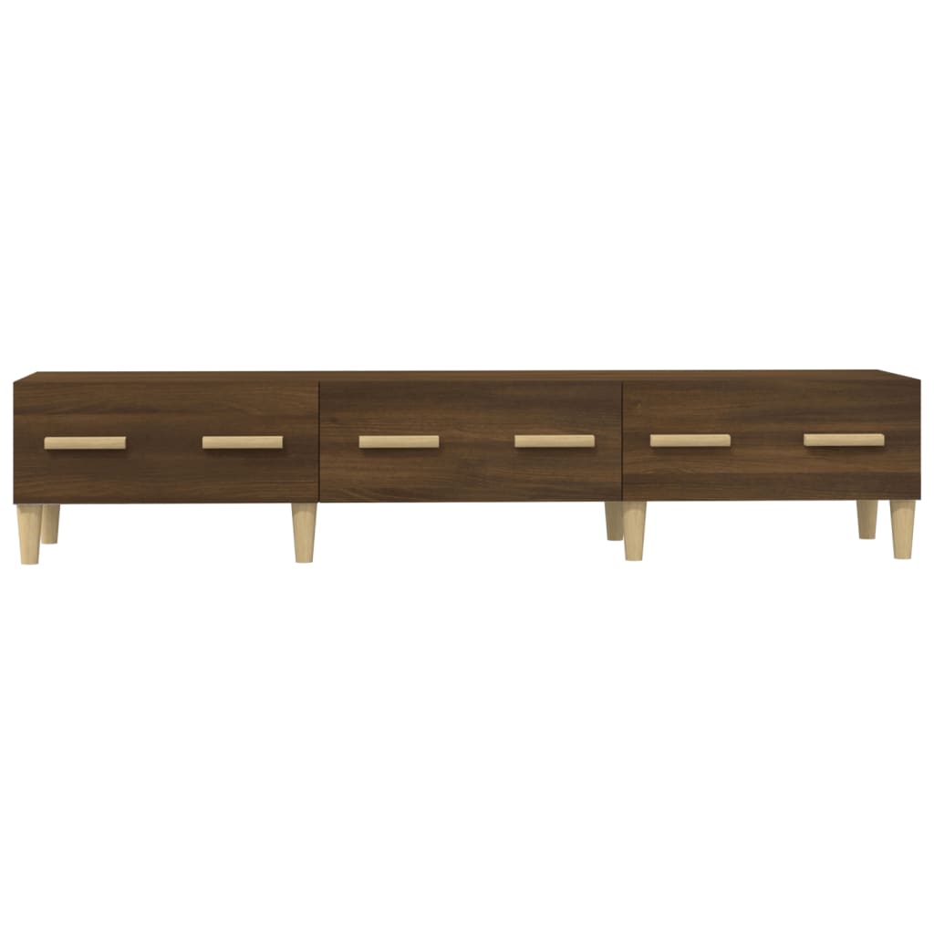 vidaXL Tv-meubel 150x34,5x30 cm bewerkt hout bruin eikenkleur - Aashly