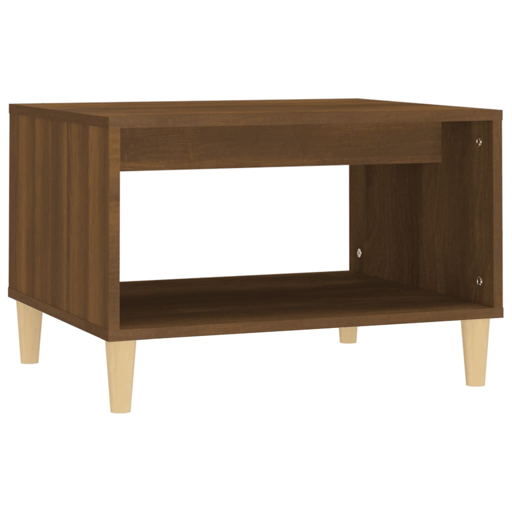 vidaXL Salontafel 60x50x40 cm bewerkt hout bruin eikenkleur - Aashly