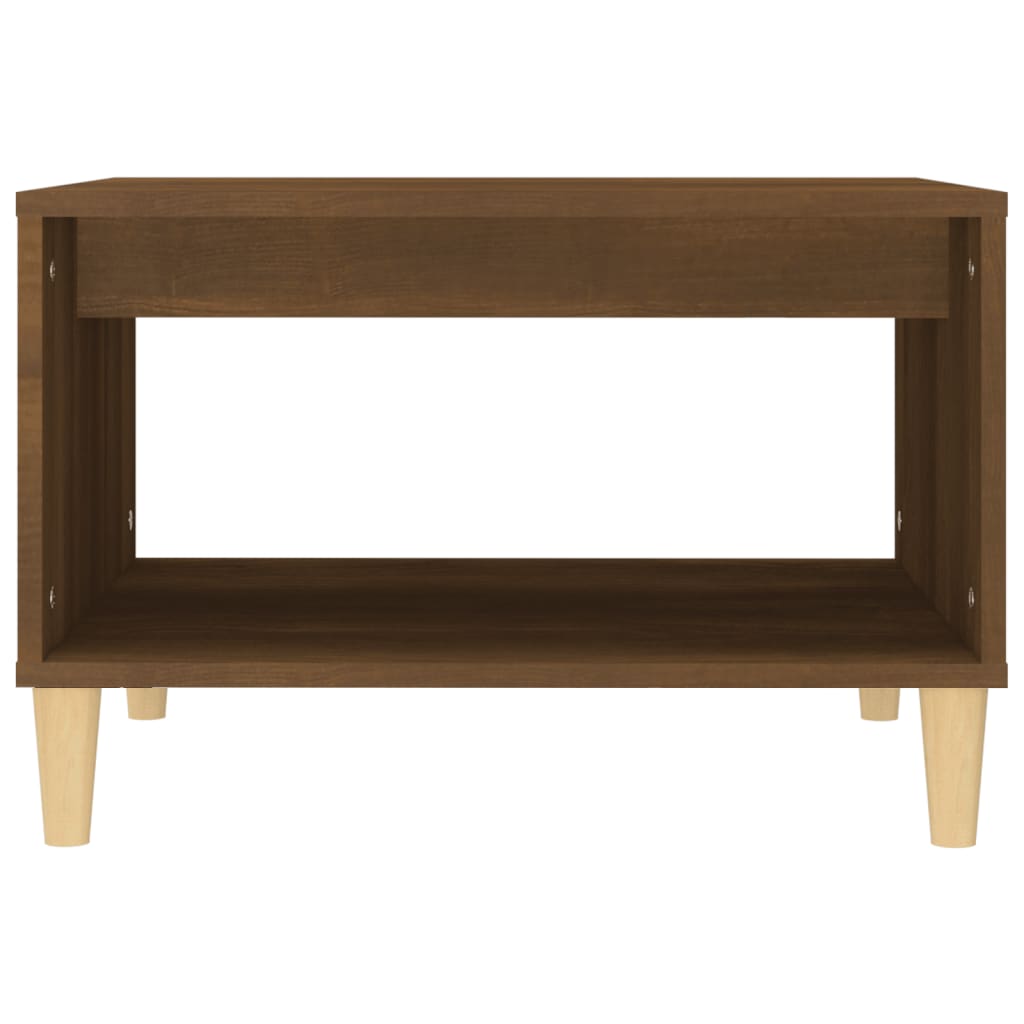 vidaXL Salontafel 60x50x40 cm bewerkt hout bruin eikenkleur - Aashly