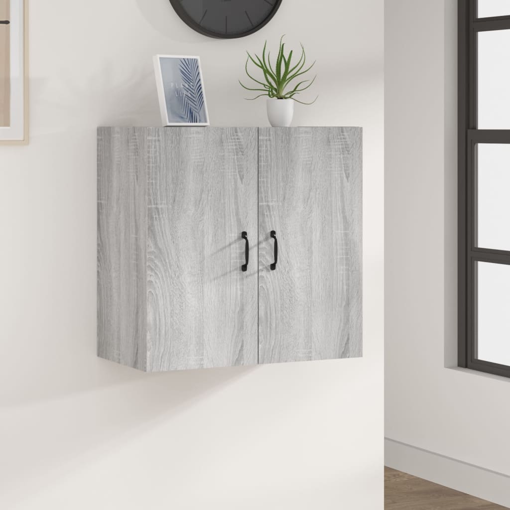vidaXL Wandkast 60x31x60 cm bewerkt hout betongrijs - Aashly