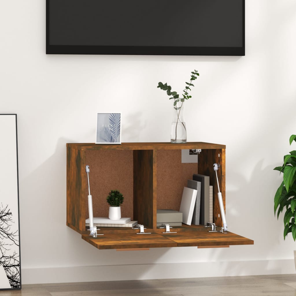 vidaXL Wall Cabinet 60x36.5x35 cm Processed Wood Grey Sonoma Oak Color