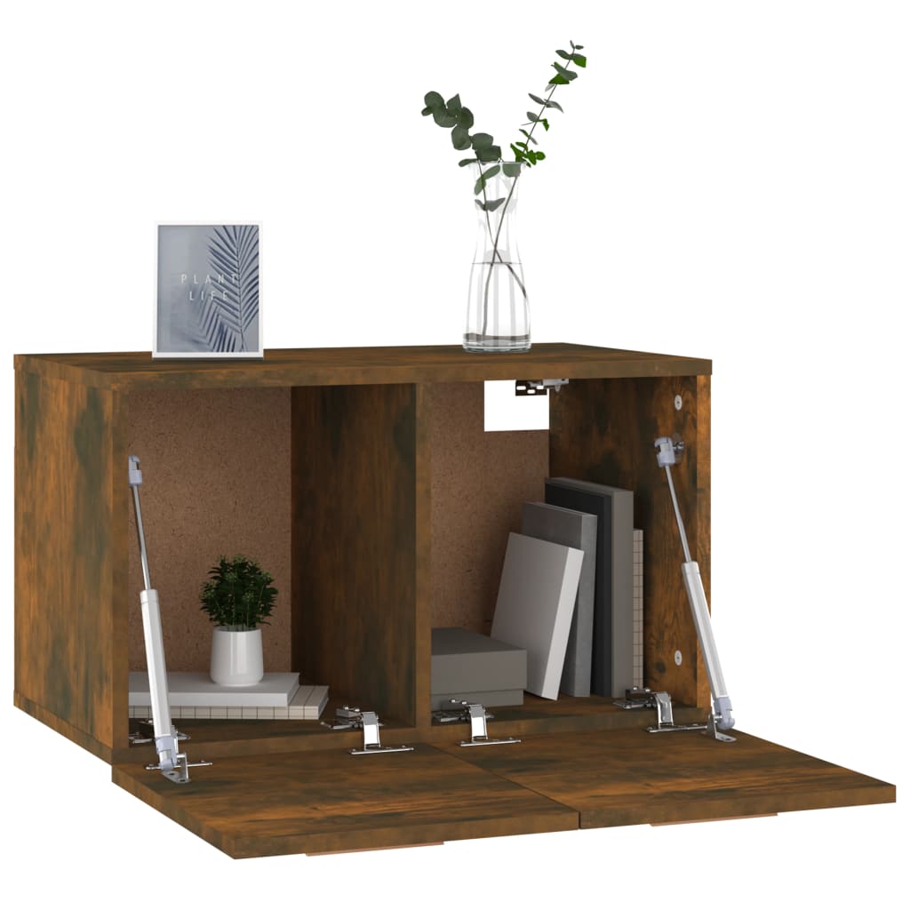 vidaXL Wall Cabinet 60x36.5x35 cm Processed Wood Grey Sonoma Oak Color