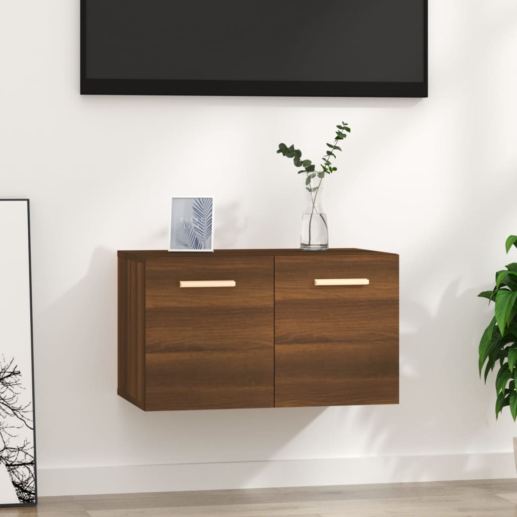 vidaXL Wall Cabinet 60x36.5x35 cm Processed Wood Grey Sonoma Oak Color