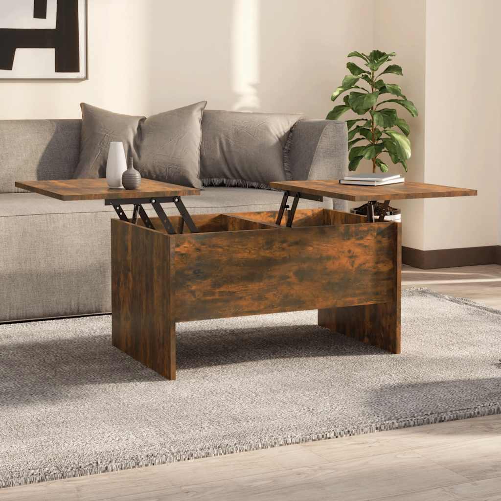 vidaXL Salontafel 102x50,5x46,5 cm bewerkt hout wit - Aashly