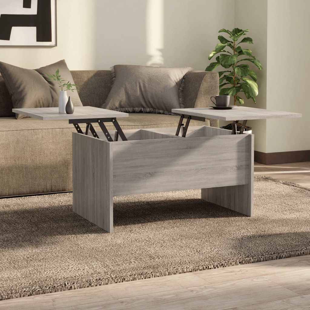 vidaXL Salontafel 102x50,5x46,5 cm bewerkt hout wit - Aashly