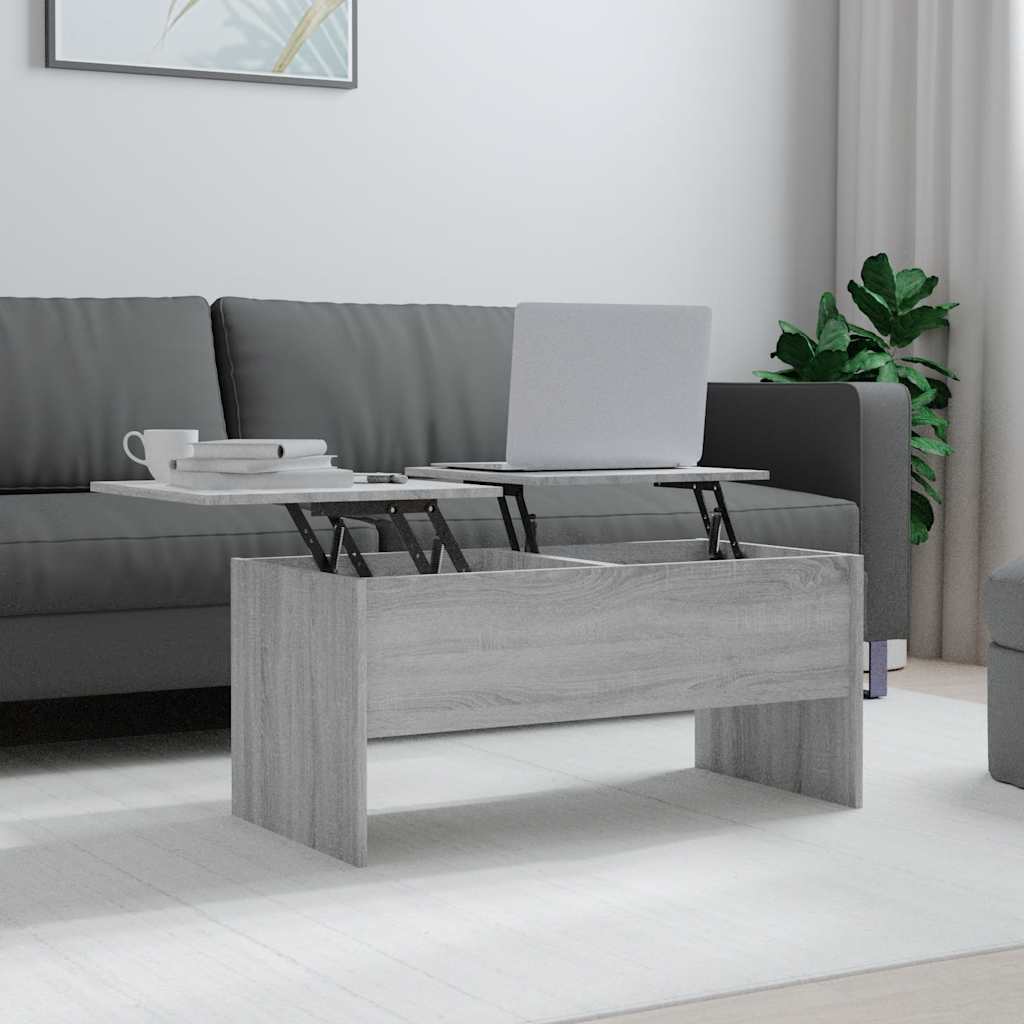 vidaXL Salontafel 102x50,5x46,5 cm bewerkt hout wit - Aashly