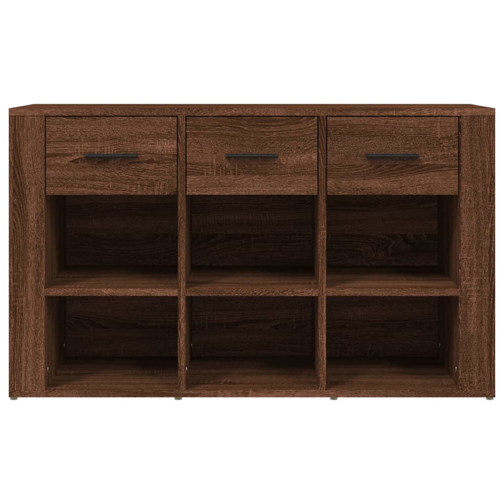 vidaXL Dressoir 100x30x59,5 cm bewerkt hout bruin eikenkleur - Aashly