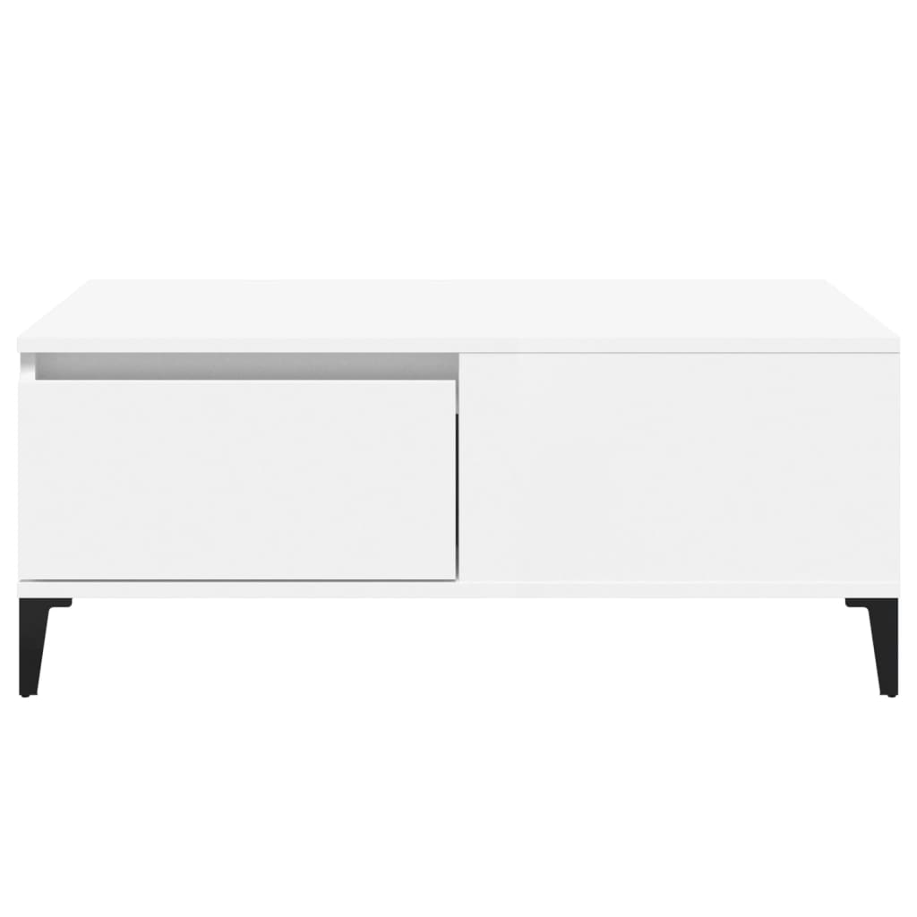 vidaXL Salontafel 90x50x36,5 cm bewerkt hout wit - Aashly