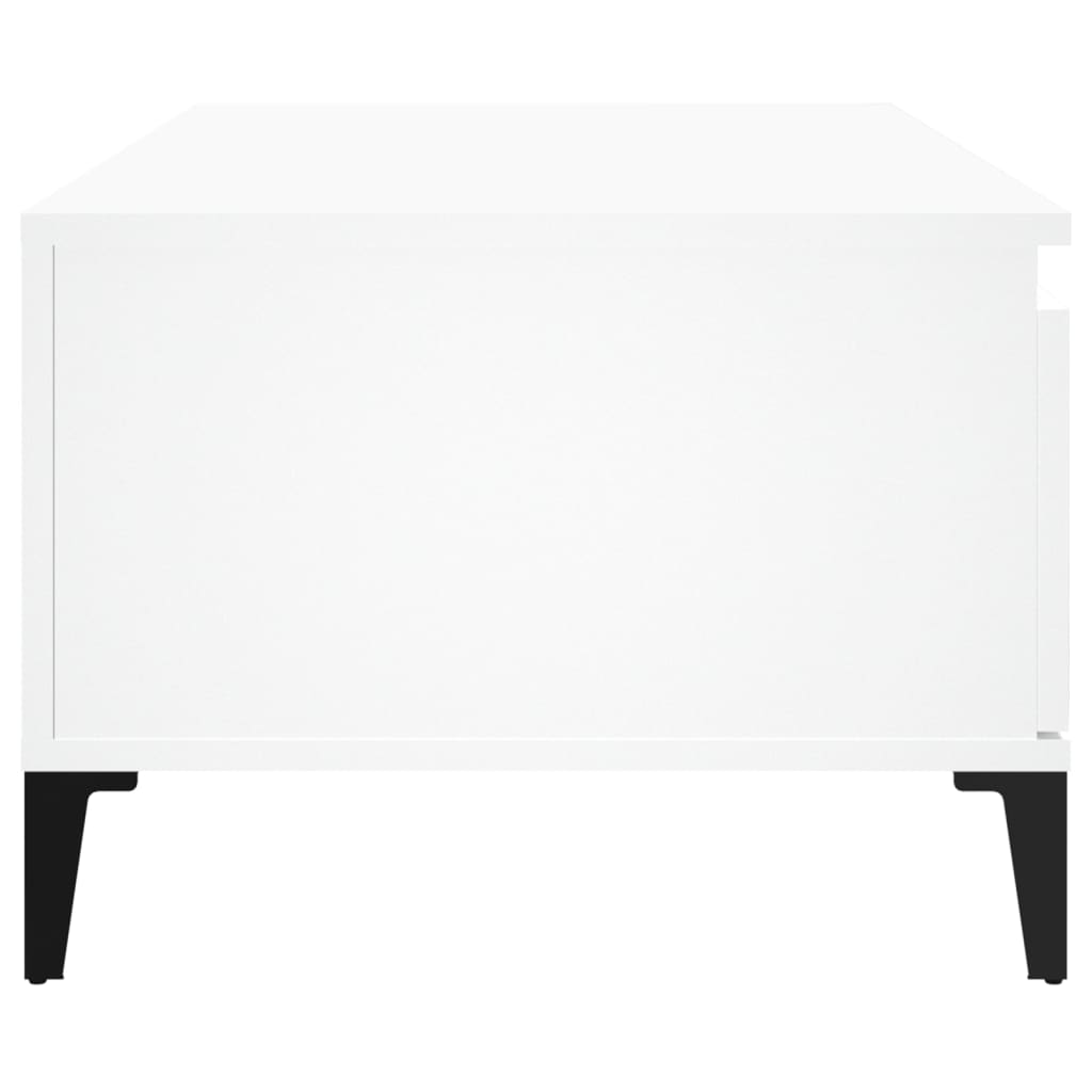 vidaXL Salontafel 90x50x36,5 cm bewerkt hout wit - Aashly