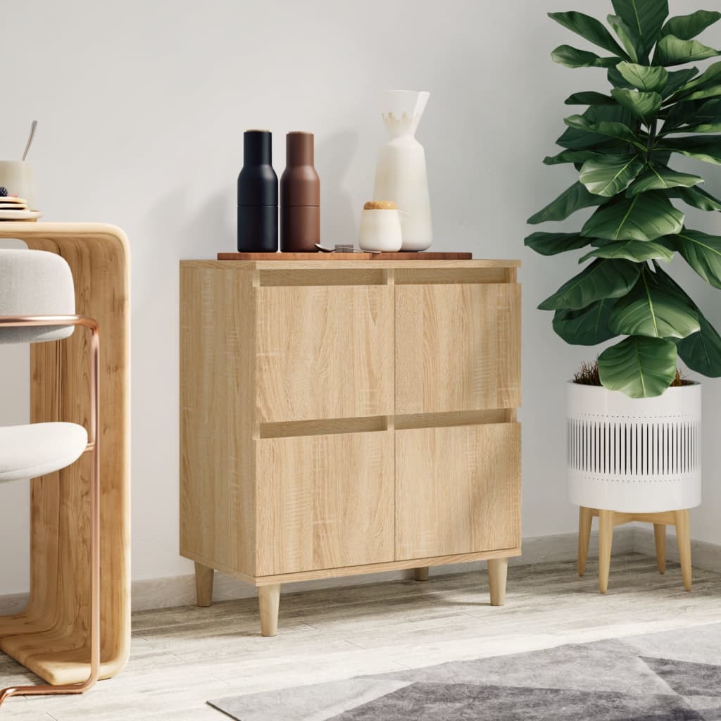 vidaXL Dressoir 60x35x70 cm bewerkt hout wit - Aashly