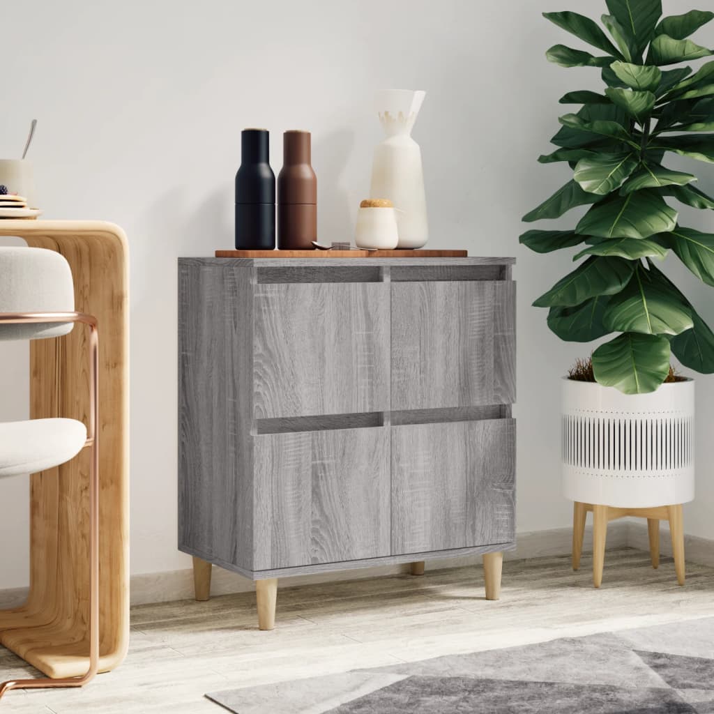 vidaXL Dressoir 60x35x70 cm bewerkt hout wit - Aashly
