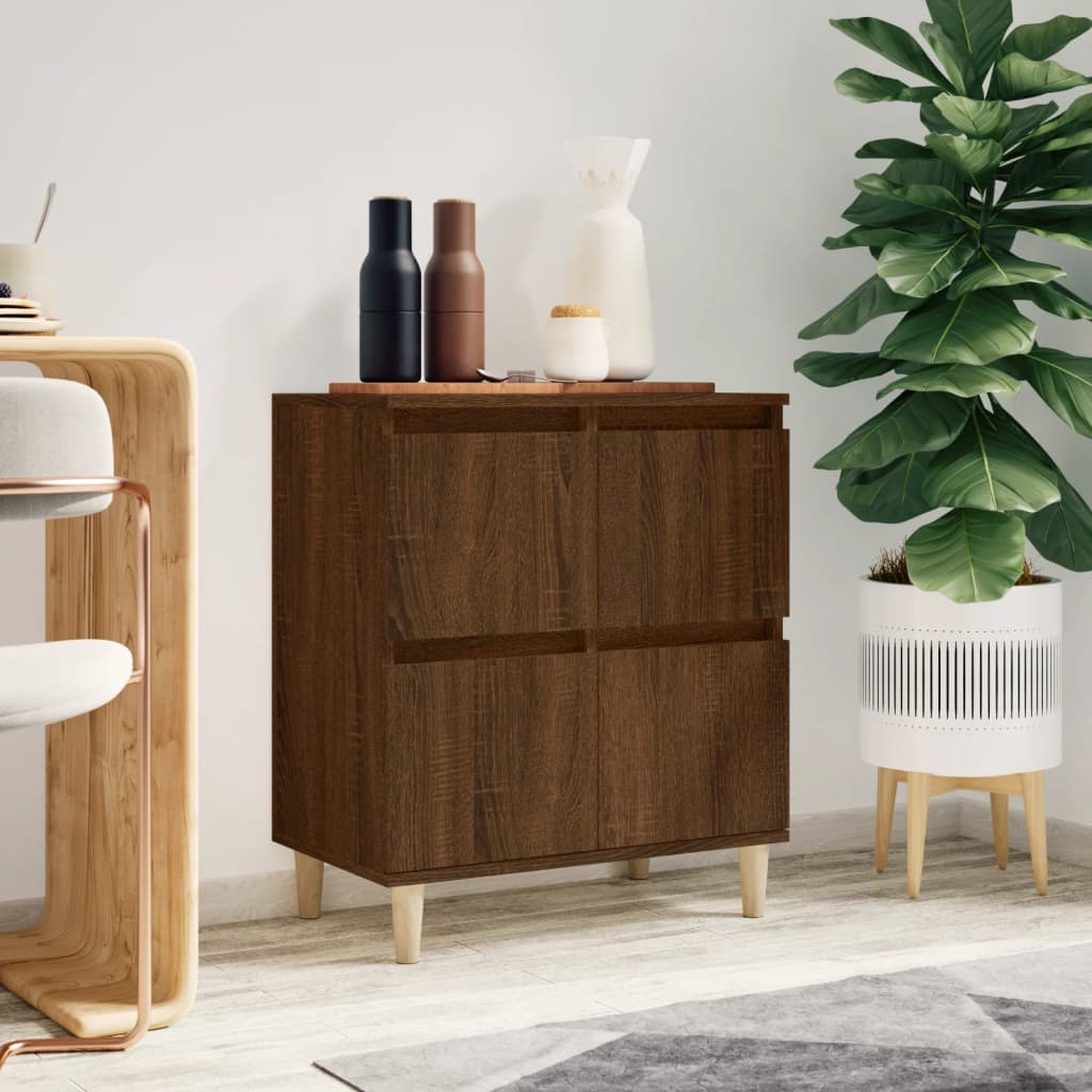 vidaXL Dressoir 60x35x70 cm bewerkt hout wit - Aashly