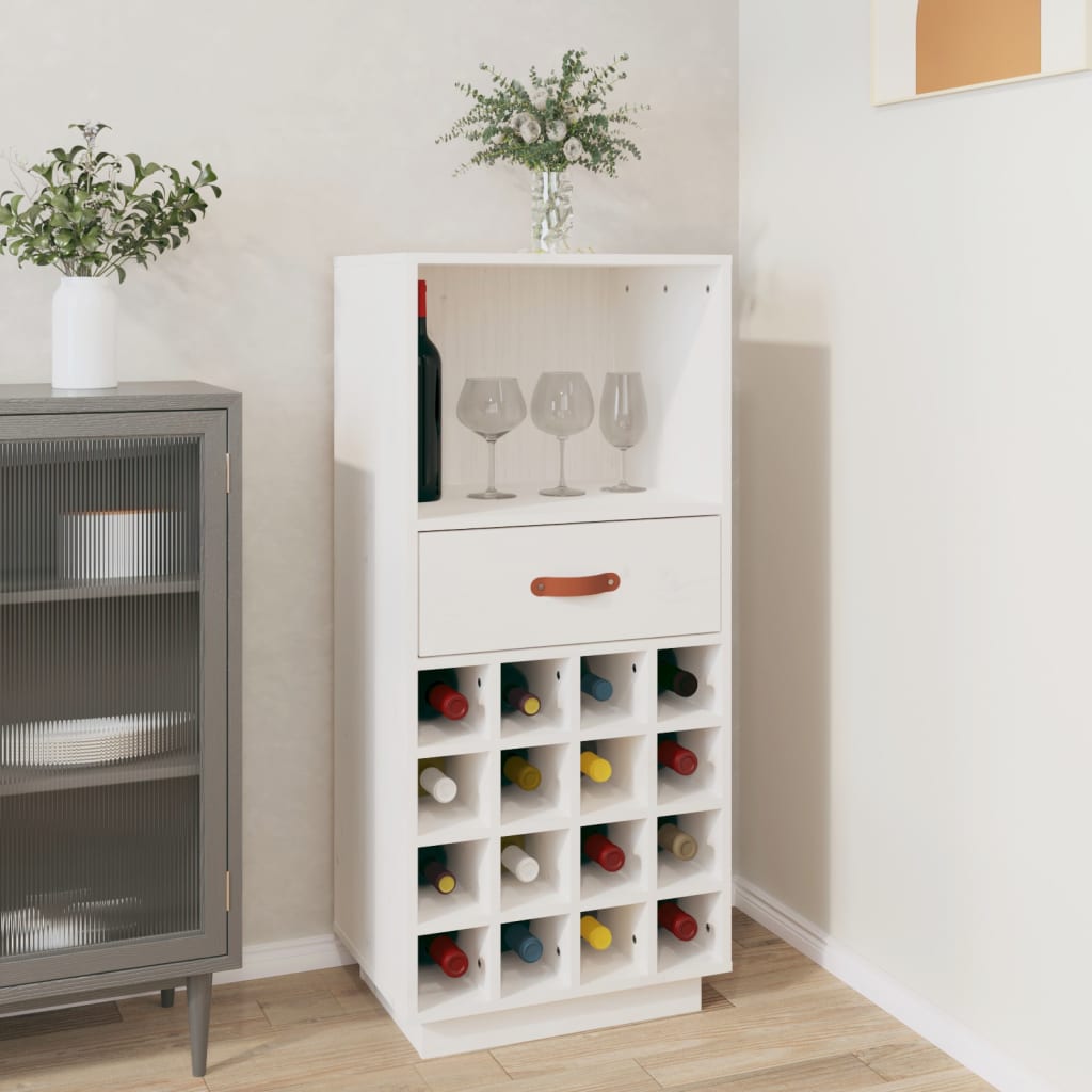 vidaXL Wine Cabinet 45x34x100 cm Solid Pinewood