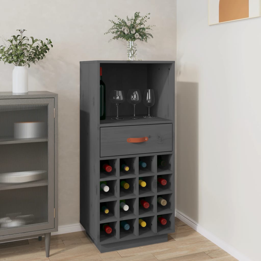 vidaXL Wine Cabinet 45x34x100 cm Solid Pinewood