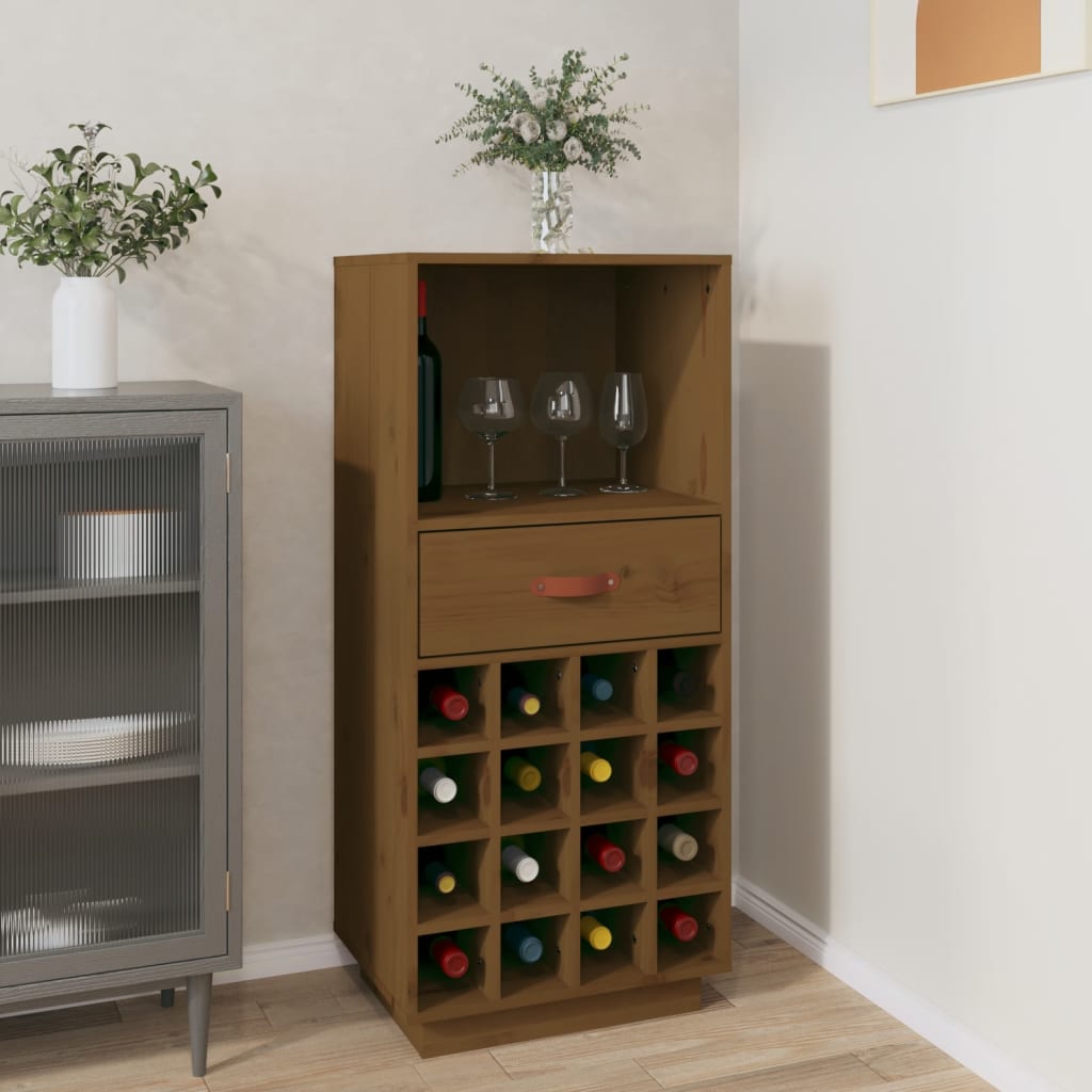 vidaXL Wine Cabinet 45x34x100 cm Solid Pinewood