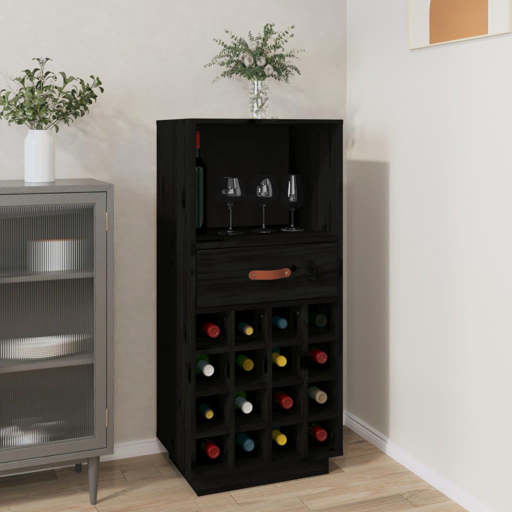 vidaXL Wine Cabinet 45x34x100 cm Solid Pinewood