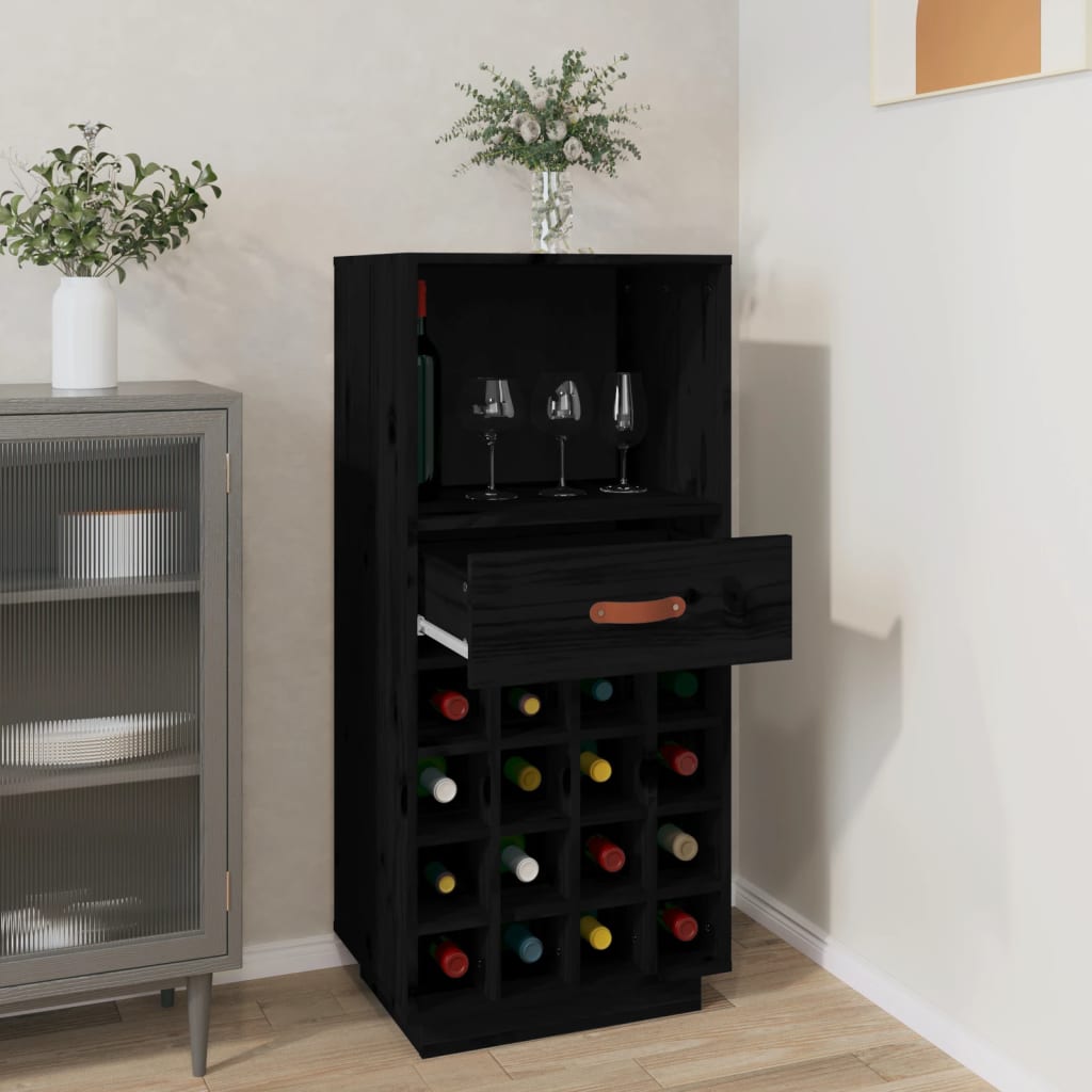 vidaXL Wine Cabinet 45x34x100 cm Solid Pinewood