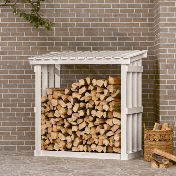 vidaXL Haardhoutrek 108x64,5x109 cm massief grenenhout - Aashly