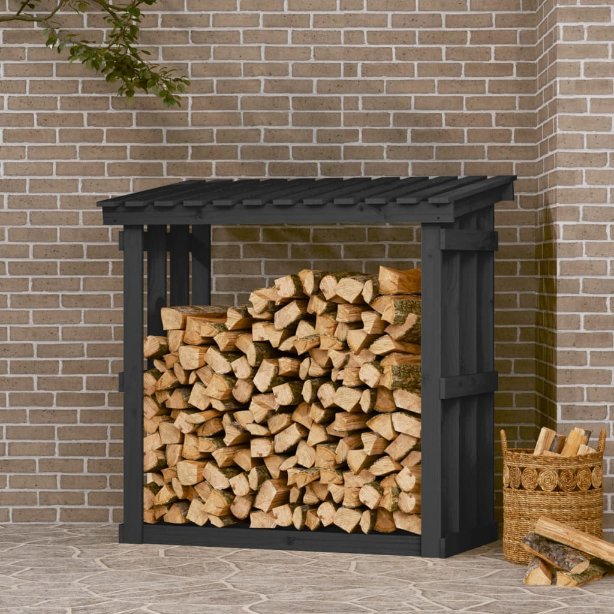 vidaXL Haardhoutrek 108x64,5x109 cm massief grenenhout - Aashly