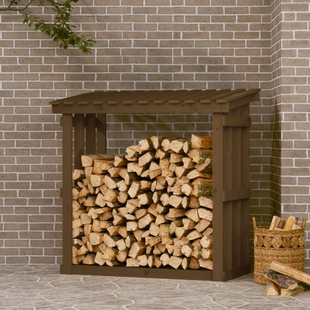 vidaXL Haardhoutrek 108x64,5x109 cm massief grenenhout - Aashly