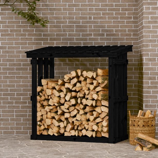 vidaXL Haardhoutrek 108x64,5x109 cm massief grenenhout - Aashly