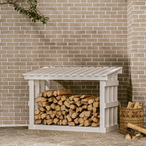 vidaXL Haardhoutrek 108x64,5x109 cm massief grenenhout - Aashly