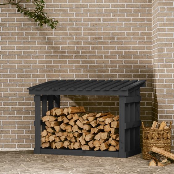 vidaXL Haardhoutrek 108x64,5x109 cm massief grenenhout - Aashly