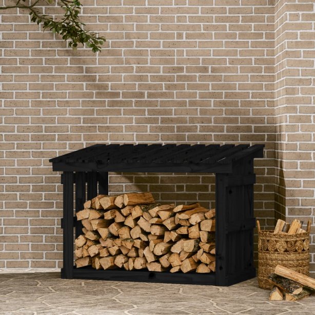 vidaXL Haardhoutrek 108x64,5x109 cm massief grenenhout - Aashly