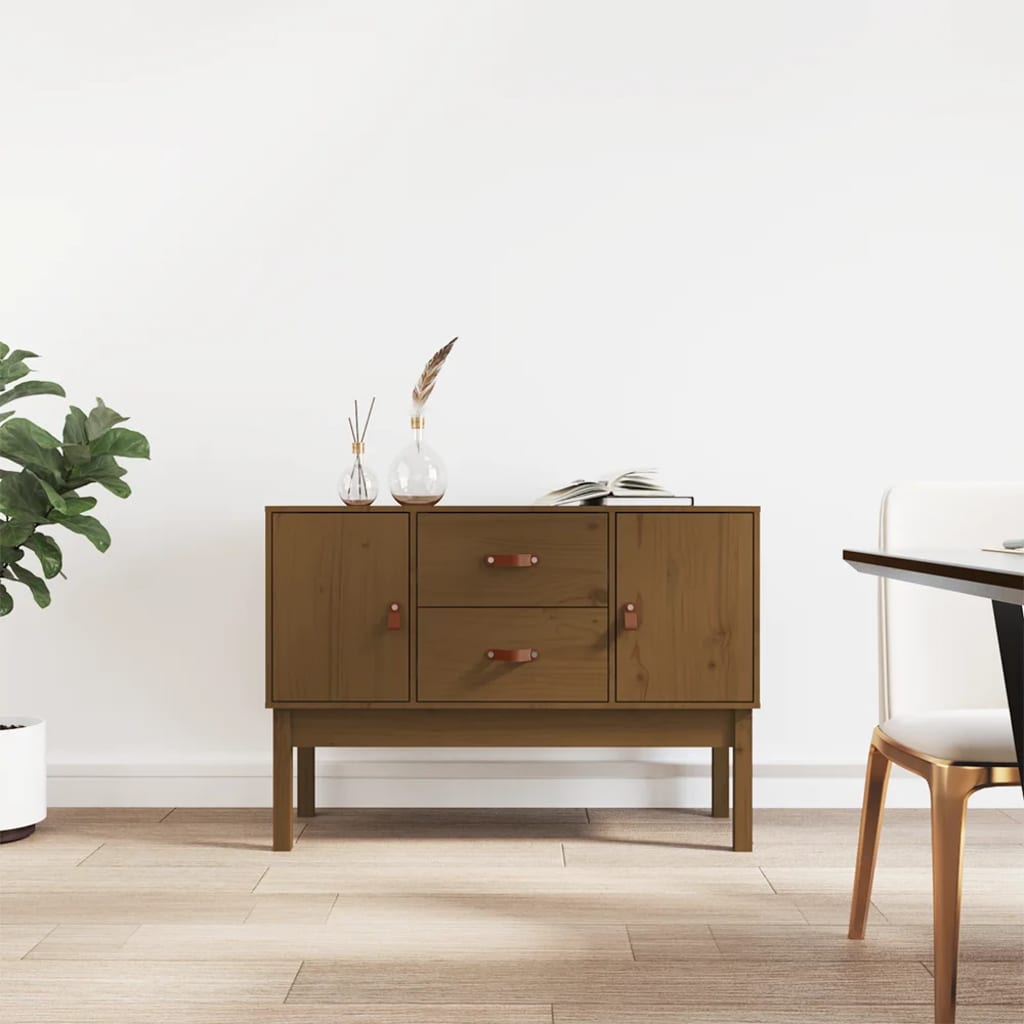 vidaXL Dressoir 110x40x78 cm massief grenenhout - Aashly