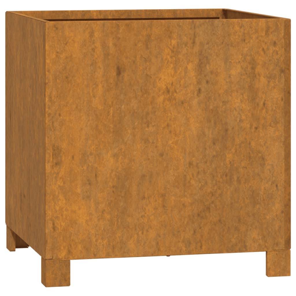 vidaXL Plantenbakken met poten 2 st roestig 42x40x43 cm cortenstaal - Aashly