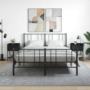 vidaXL Nachtkastjes 2 st 40,5x31x60 cm bewerkt hout zwart - Aashly