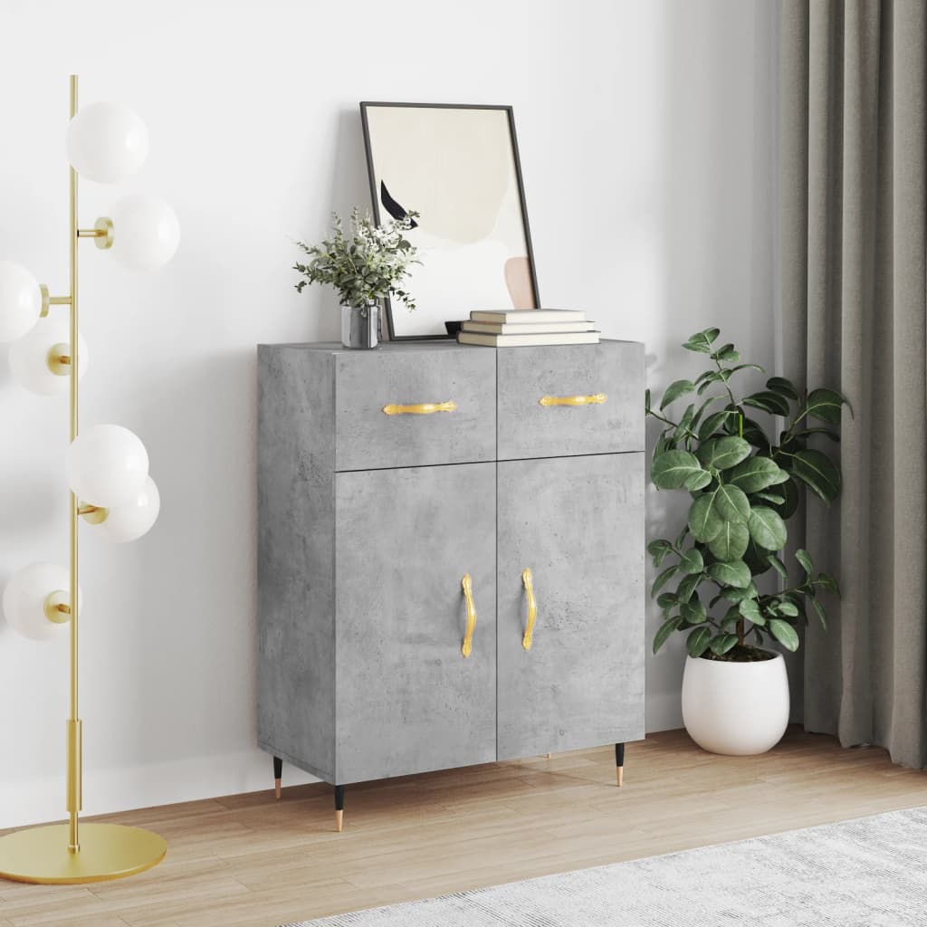 vidaXL Dressoir 69,5x34x90 cm bewerkt hout wit - Aashly
