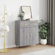 vidaXL Dressoir 69,5x34x90 cm bewerkt hout wit - Aashly